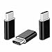 USB-C to Micro USB Adapter,Data Syncing and Charging,Type C Adapter,[3Pack],Universal for MacBook,ChromeBook Pixel,Nexus 5X,Nexus 6P,Nokia N1 and Other Type C Cable Supported Devices[Black]