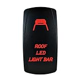 12V Laser Backlit RED Rocker Switch ROOF LED LIGHT BAR Bright Light Powersports [SLR1291BLPFBA]