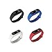 PINHEN Band Compatible with Xiaomi Mi Band 2 - Replacement Soft Sport Wristband Strap Bracelet Compatible with Xiaomi Mi Band 2 Smart Watch (Silicone 4pcs Set)…