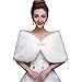 WDING Bridal Warm Fur Shawl White Wedding Bolero Wrap Cape Stole Women Coat