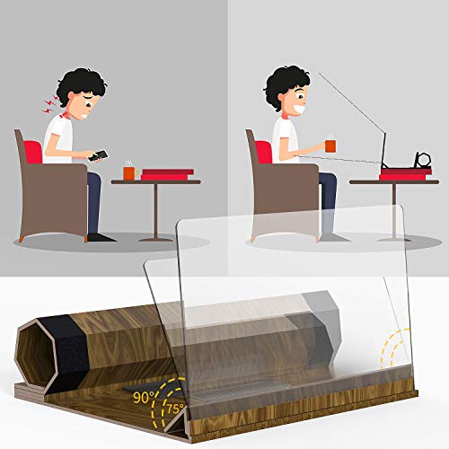 Screen Magnifier for Cell Phone,[Upgraded] Phone Accessories with Foldable Phone Stand 12" HD Mobile Phone Projector for Movies and Videos iPhone Accessories Gadgets Tech Gifts for Men - Thumbnail 7
