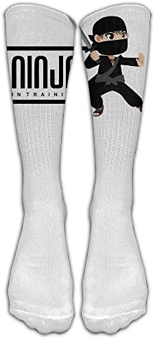 WENTiandi Unisex Knee High Long Socks Ninja In Training Warrior Samurai School Uniform High Long Stockings