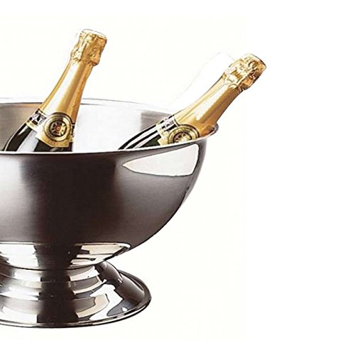 TheKitchenette Grande Vasque à Champagne Acier Inoxydable Gris 40 cm