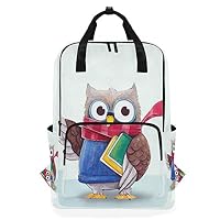 ANINILY Cartoon Owl School Casual Backpack Book Bag Travel Daypack Durable