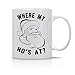 Where My Ho's At - 11oz Ceramic Coffee Cup - Xmas Gift for Family and Friends - Funny Secret Santa - Christmas Holiday Gifts - By CBT Mugs