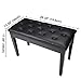 AW Piano Bench Stool Dual Leather Padded Keyboard Organ Duet Chair Seat Double Throne Storage Capacity 400 lbs 29.3x13.3x19