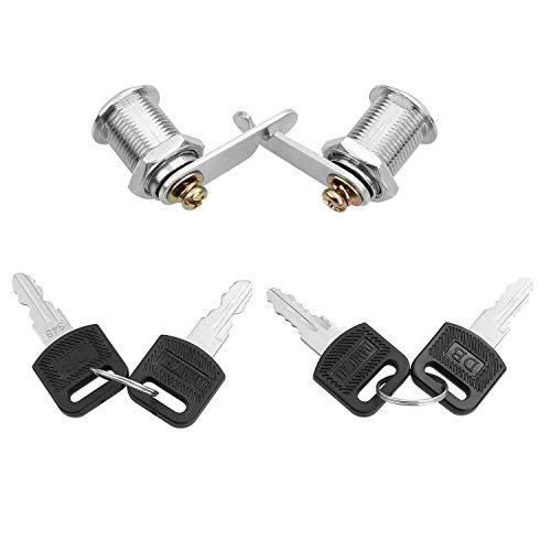 1" (25mm) Cabinet Cam Locks Keyed Different, CBTONE 5 Pack Security File Drawer Dresser Cylinder Lock Hardware Locks (Each one with 2 Keys)