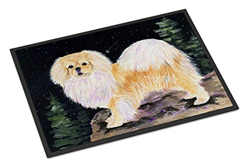 Caroline's Treasures SS8504MAT Starry Night Tibetan Spaniel Doormat 18x27 Front…