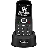 Easyfone Prime A3 3G Unlocked Senior Big Button Cell Phone, SOS Button, Big-Size Phone Body with Big Keyboard and Charging Dock (Black)