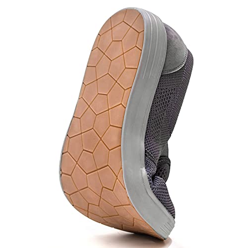 konhill Men's Slip on Fashion Sneaker Classic Breathable Knit Loafers