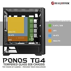 RAIJINTEK PONOS TG4, Mid-Tower PC Case, with