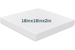 Frienda 1 Pack 2 x 18 x 18 Upholstery High Density Craft Foam Sheets Replacement Square Cut to Size Cushion Chair Padding, Suitable for Shipping, Packing, Cushion Foam, Mailing, Cosplay