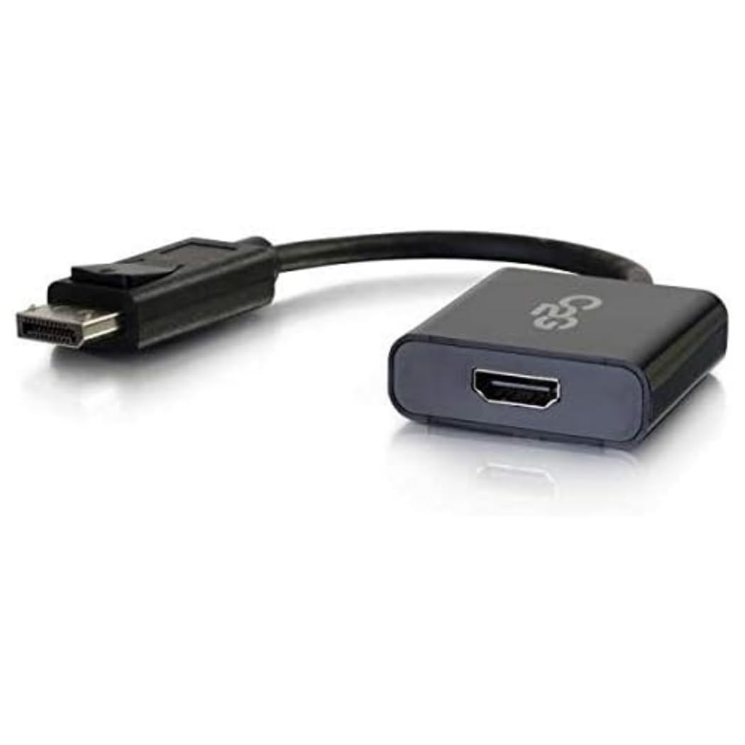 C2G DisplayPort Male to HDMI Female Active Adapter Black, 4K Ultra HD DP to HDMI Compatible with Apple Mac, Windows, Dell, HP, Epson Projector, NOC, Lenovo, ASUS and More