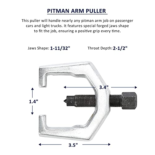 OMT 5pc Ball Joint Separator, Pitman Arm Puller, Tie Rod End Tool Set