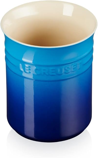 LE CREUSET Stoneware Utensil Jar 1 Litre Azure Blue Kitchen Storage