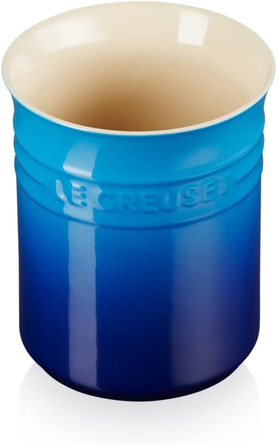 LE CREUSET Stoneware Utensil Jar 1 Litre Azure Blue Kitchen Storage