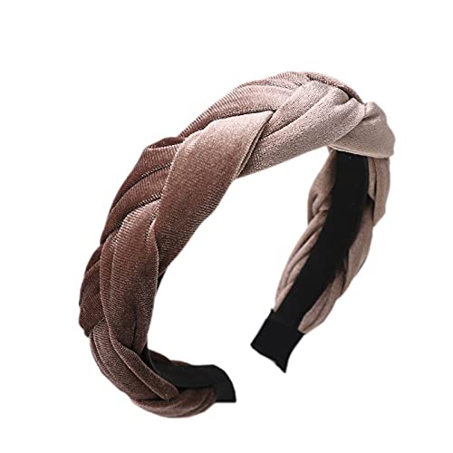 Habac Studio Headbands for Women Hair Accessories for Women Hair bands for Girls Headbands Velvet Braided, 17cm*2.5cm