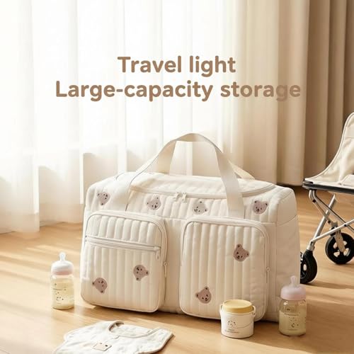 DAHI Large Mum Hospital Childbirth Bag, Baby Changing Bag, Multi-Function Mommy Bag with Adjustable Shoulder Straps for Hospital, Stroller, Travel, Nappy Changing, b