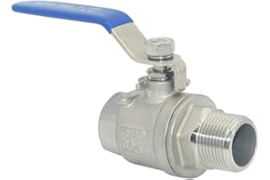 DAN SPEED Full Port Ball Valve Male x Female S304 Stainless Steel Heavy Duty for Water, Oil, and Gas,1000WOG (3/4inch)