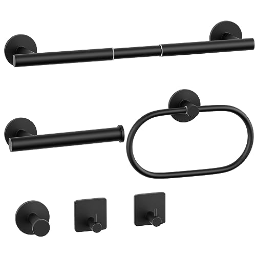 Bathroom Hardware Set Matte Black Bathroom Accessories Set Included