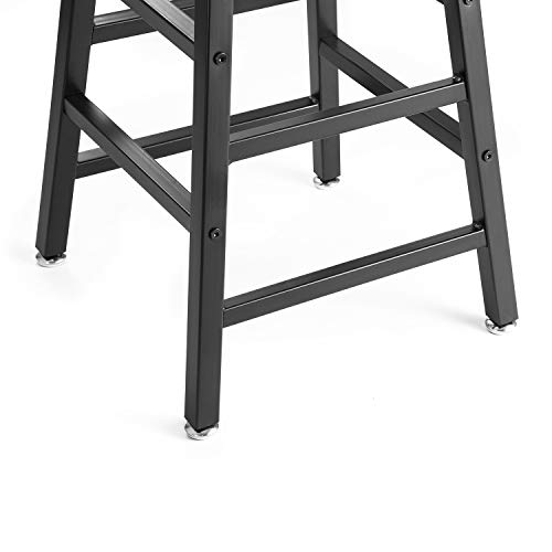 Mr IRONSTONE Pub Height Bar Stools Set of 2, 27.7" Pub Dining Height Stools Bistro Black Table