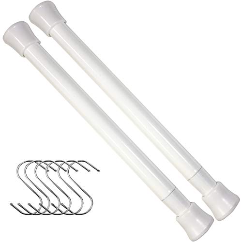KOZY LAB Expandable Small Spring Tension Rod 7 to 11 Inches 2 Pack of