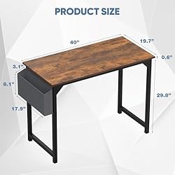 DUMOS 40 Inch Office Small Computer Desk Modern