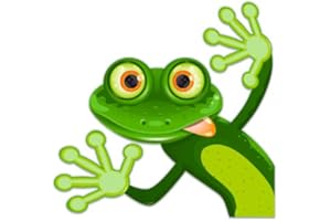 GT GRAPHICS EXPRESS Goofy Frog Face - Vinyl Sticker Waterproof Decal