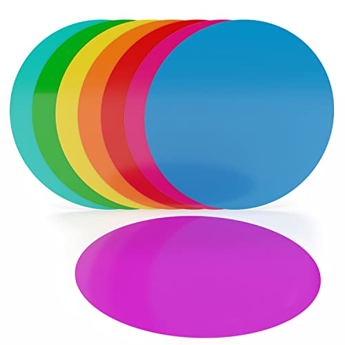 SCRIBBLEDO 8 Pack Dry Erase Dots 11 inch Colorful Dry Erase Circles for