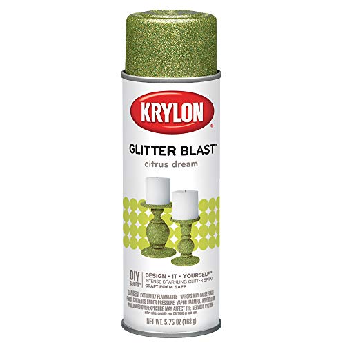 Krylon Glitter Blast Glitter Spray Paint for Craft Projects, Citrus