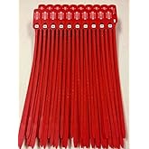 SUEPON 1000 Red Pull Tite-Lock Plastic Seals Truck Door Seal Tamper Evident Security Shipping Seals 16” Numbered Zip Ties Security Tags 400mm