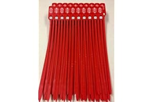 HEINE SUEPON 1000 Red Pull Tite-Lock Plastic Seals Truck Door Seal Tamper Evident Security Shipping Seals 16” Numbered Zip Ties Security Tags 400mm