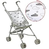 Adora Baby Doll Stroller - Twinkle Stars Umbrella Stroller, Fits Dolls Up to 18 inches, Gender Neutral Design