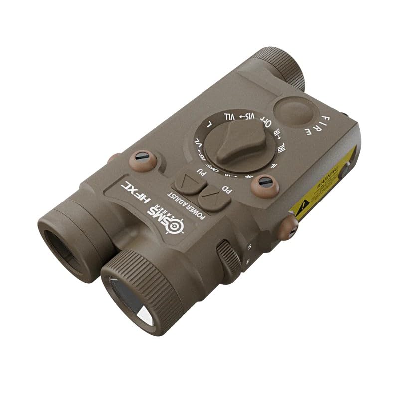 Photo 1 of SMS Laser HFXC 4-in-1 Green Laser, Infrared Laser, Infrared Illuminator, 1000 Lumen White, FDE, Power Adjustable, Made of Anodized Aluminum, for Picatinny Rail Rifles, Laser Class IIIA (FDE)