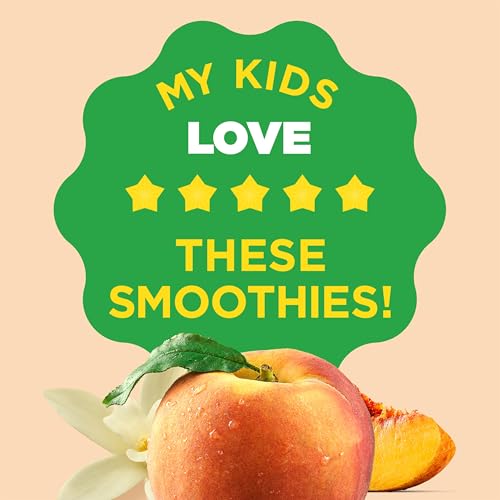 MOTT’S FRUIT SMOOTHIES VANILLA PEACH, 4.2 OZ CLEAR POUCHES, 8 PACK, MADE WITH MILK, MADE WITH REAL FRUIT, GOOD SOURCE OF CALCIUM, ON-THE-GO