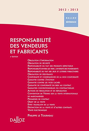 Responsabilité des vendeurs et fabricants