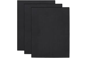 BENECREAT 3 Sheets 3mm Black Foam Boards, 11.8x15.7" Rectangle Foam PVC Sheet Poster Board Mount Board for Mounting, Crafts, 