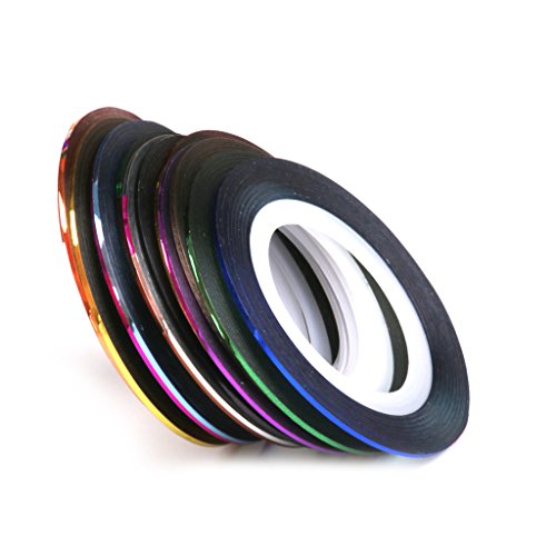 30pcs Rolls Striping Tape Line Nail Art Tips Decoration Sticker Mixed Colors