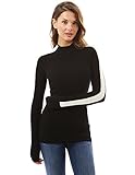 PattyBoutik Women's Mock Neck Raglan Long Sleeve Sweater