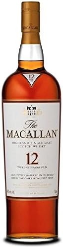 The Macallan 12 Year Old Sherry Oak Single Malt Scotch Whisky 70cl Bottle x 2 Pack