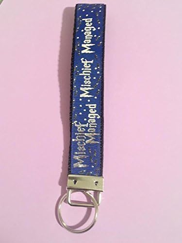 Harry Potter key fob/Ravenclaw key chain/Mischief Managed keychain/Fabric Wristlet/harry potter/Key fob/Mischief managed/accessories/HP Keychain/ravenclaw key fob/ravenclaw