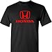 Shirt Warehouse Honda Logo on a Black T Shirt,X-Large