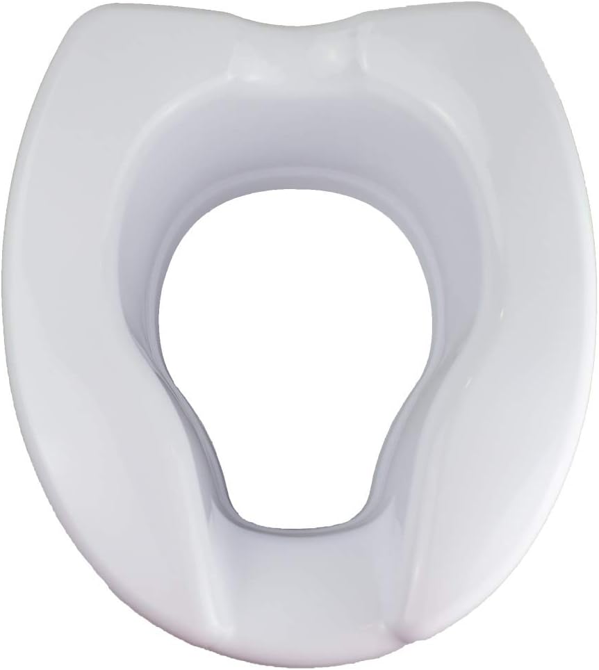 Mobiclinic®, Toilet Seat Riser, 5,5 inches (14cm), Titán, Raised Toilet Seats for Elderly Adaptable to Oval Toilets - Image 3