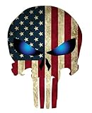 CCI NI289 Punisher with American Flag and Glowing Eyes Decal Sticker | 5