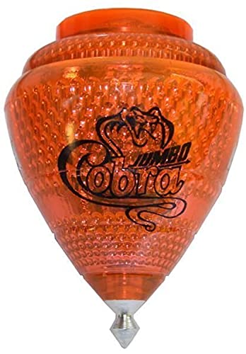 3 Pack Jumbo Cobra Durable Plastic Spin Tops for Kids Metal Tip Made in Mexico - Trompo Mexicano Jumbo Cobra Pl?ico Durable & Punta de Metal (Pack of 3 Assorted Colors)