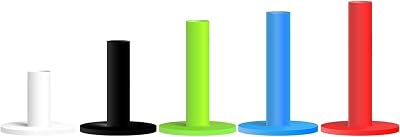 Finger Ten Golf Rubber Tees 5 Pack Durable Practice Mat Tees 1.5"-3.13"