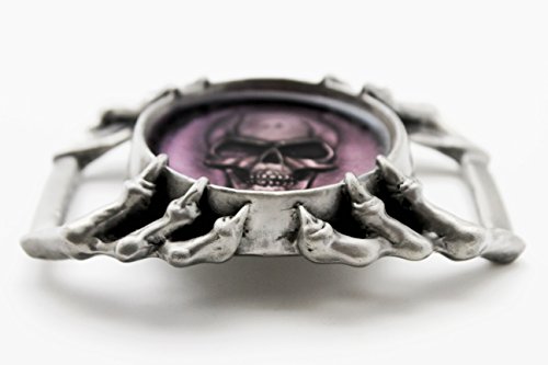 TFJ Men Women 3D Fashion Strong Belt Buckle Silver Heavy Metal Skull Eagle Claws