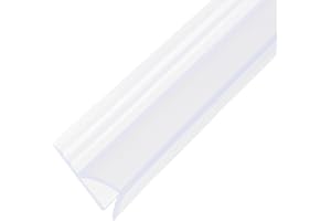 uxcell Shower Door Side Seal, WidenH-Type Shower Door Sweep for 1/4" Glass 86.5" Long Silicone Frameless Glass Door Seal Stri
