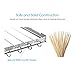 Unicook Stainless Steel BBQ Shish Kabob Set, Foldable Shish Kabob Holder with 6pcs 13