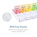 BUG HULL AM PM Pill Organizer Detachable, Weekly Pill Case 2 Times a Day with Push Button, 7 Day Pill Box